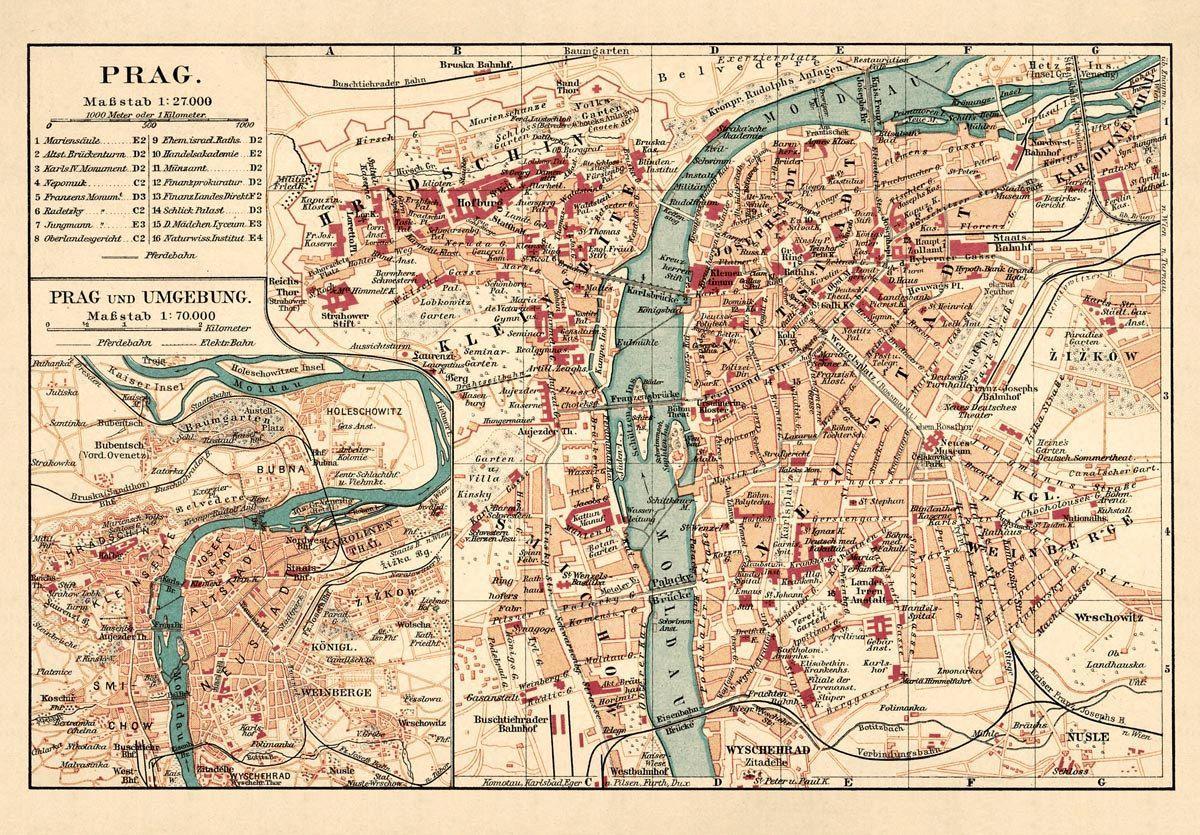 Prague historical map