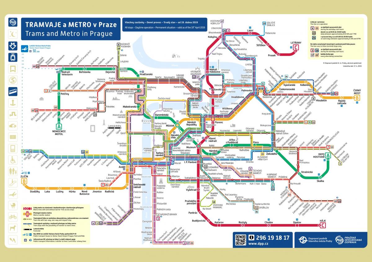 Prague transportation map