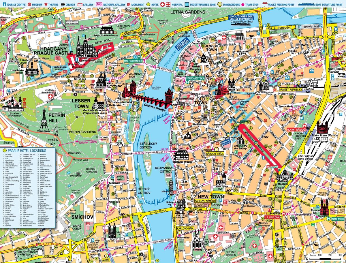 Prague walking tours map