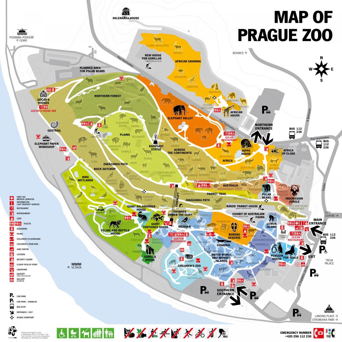 Prague zoo park map